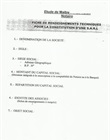 Fiche de renseignements techniques pour constitution d'une société